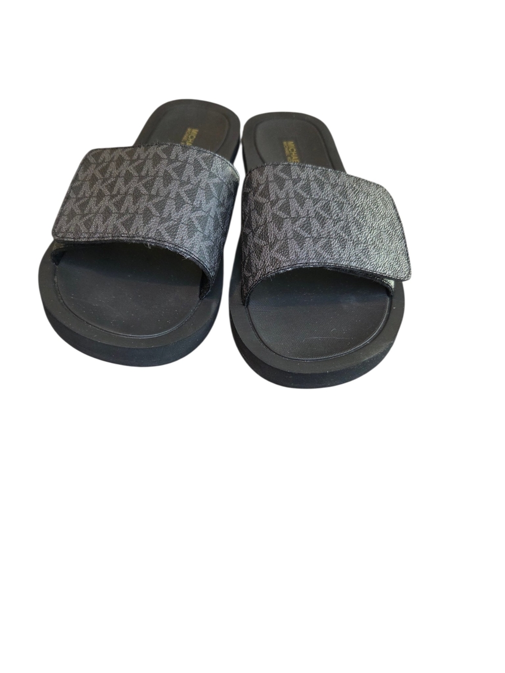 Michael Kors Black Logo Slide Sandals